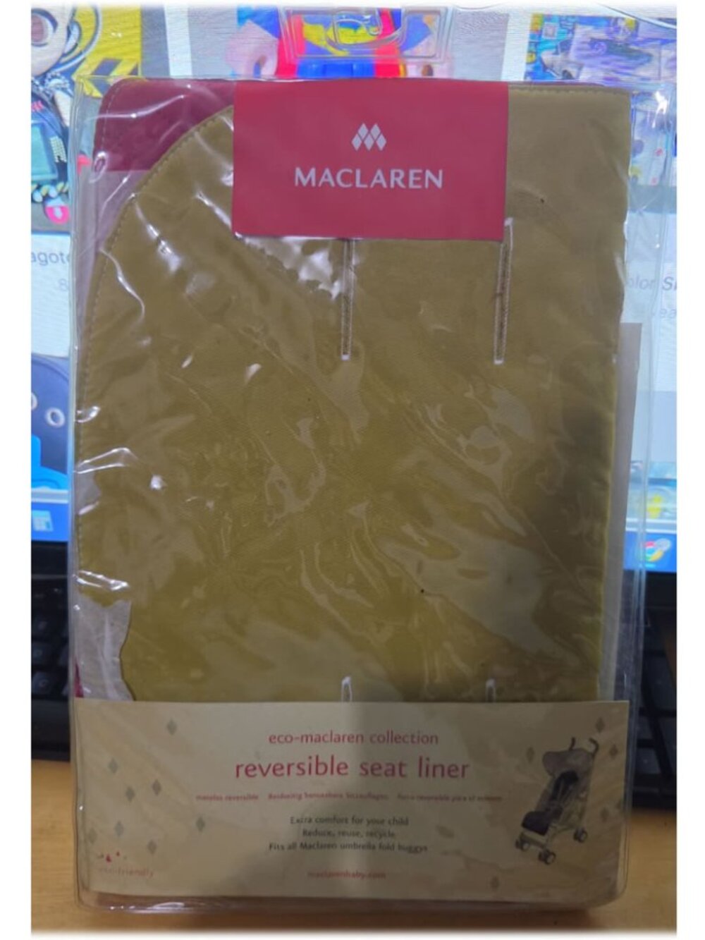 Maclaren Reversible Seat Liner, Mustard Yellow